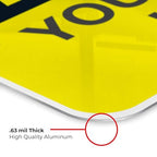 Custom Caution Sign, OSHA Sign, 12x18 Inches, Rust Free .063 Aluminum, Fade Resistant, Made in USA