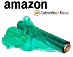APQ 4 Rolls of Blown Hand Stretch Film 18" x 1500'. Green Hand Stretch Wrap, 80 Gauge. Tear Resistant Residue Free Film for Moving, Shipping, Wrapping. Industrial Grade Pallet Shrink Wrap Film.