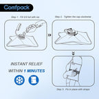 Small Refillable Ice Bag for Injuries, 11.8" x 7.8" Travel Ice Water Bag with Strap for Cold Therapy, Pain Relief for Migraine, Headache, Wisdom Teeth, Swelling, Muscle Pain, Sprain