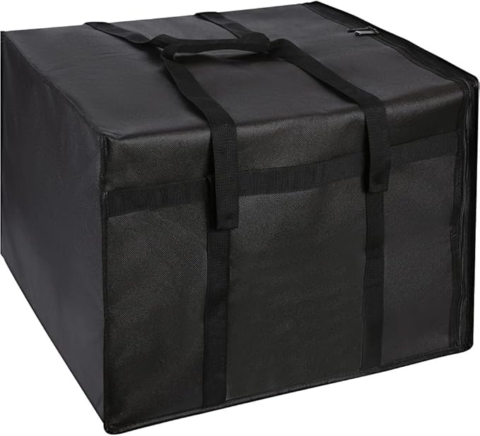 musbus Pizza Carrier Insulated Bags Large for Deliveries, Insulated Pizza Carrier Delivery Bag 20 x 20 inch inches Food Bag for Personal and Professional Use (Black), Black, 20W x 20D x 14H, Modern