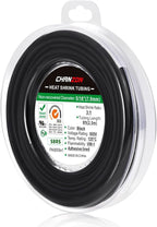 Chanzon 3:1 Ratio 5/16" (7.9mm) Heat Shrink Tubing - Marine Grade Waterproof Adhesive Lined - 8Ft Roll (2.5M Total Length) Black Polyolefin Sleeving Wrap Shrinking 3 to 1 Ratio 1pcs