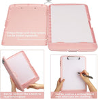 SFLHHDM Plastic Clipboard with Storage, High Capacity Clip Boards 8.5x11 with Storage, Heavy Duty Nursing Clipboard Folder, Cute Clipboards, Letter A4 Size Clipboards with Storage for Teachers, Nurse