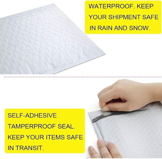 Secure Seal #5 10.5x16 Poly Bubble Mailers | Padded Shipping Envelope Mailers (Pack of 100)