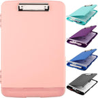 SFLHHDM Plastic Clipboard with Storage, High Capacity Clip Boards 8.5x11 with Storage, Heavy Duty Nursing Clipboard Folder, Cute Clipboards, Letter A4 Size Clipboards with Storage for Teachers, Nurse