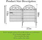 Tall Garden Fence Animal Barrier with Gate, 40 in(H) 8 Panels Garden Fences and Borders for Dogs, Dog Fence Outdoor for Yard, Total Length 17.5 Ft Metal Temporary Fencing│Patented