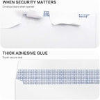 #8 Double Window Security Check Envelopes, No.8 Double Window Bussiness Envelopes Designed for QuickBooks Checks - Computer Printed Checks - 3 5/8 X 8 11/16 (NOT for INVOICES) - 24 LB - 100 PACK