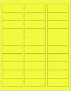 NextDayLabels - 8-1/2 x 11" Neon Color High Light Fluorescent Labels for Laser & Inkjet Printer (Yellow Fluorescent, 1" x 2-5/8" - 30 Per Page | 3000 Labels)