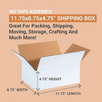 AVIDITI White Shipping Boxes 12"L x 12"W x 4"H (25 Pack) Small Medium Mailing Box for Small Business Packaging, Mailers, Gifts & Storage