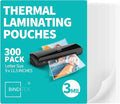 Binditek 300 Pack 3 Mil Thermal Laminating Pouches, 9x11.5 Inches Laminating Sheets, for Letter Size, Ultra Clear, Glossy, Hold 8.5x11 Inches, Heat Seal, School Office Supplies