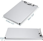 ZCZN Recycled Aluminum Storage Clipboard, Clipboard Box, Form Holder, Suitable for School, Office, Jobsite or Medical Staff, Silver
