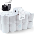 (30 Rolls) 3-1/8 X 230 ft Thermal Credit Card Paper, 80mm Receipt Printer Square POS Register - Azure Zone