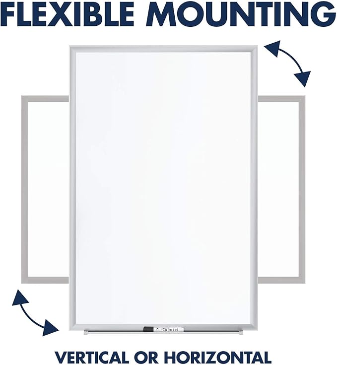 Quartet Magnetic Dry Erase White Board, 3' x 2 Whiteboard, Nano-Clean Surface Resists Ink Stains, Silver Aluminum Frame (SM533)