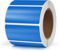 Blue Rectangle Stickers 2 x 1 Inch Color Coding Labels Vinyl Roll Self-Adhesive Waterproof Removable 500 PCS