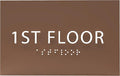 6" X4" 1st Floor Sign - ADA Compliant Tactile Graphics Grade 2 Braille Text Wall Sign| Directional Assistance, Floor Number Sign for Office, Schools, Hospitals, Apartments