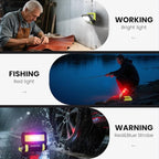 Yemao Led Work Light Rechargeable,Small Portable Work Light with Battery,High Lumen Underhood Work Lights with Magnetic,8 Modes Mechanic Lamp for Automotive Work,Garage,Shop,Car Repair,Emergency
