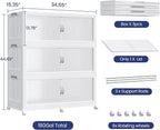 180GAL Plastic Storage Bins with Lid, 720QT Extra Large Stackable Closet Organizers and Storage, Collapsible Storage Boxes with Wheels, Folding Cabinet for Home Kitchen Office, 3Pack White