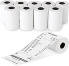 (10 Rolls) 2 1/4 x 50 Thermal Receipt Paper Rolls, POS Cash Register Paper Rolls, BPA Free 2.25x50ft Long Per Thermal Paper Receipt