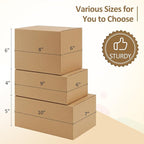 Eupako 8x6x6-Small-Shipping-Boxes-30-Pack-Brown-Corrugated-Box-Mailers, Cardboard Boxes for Packaging Small Business, Mailing