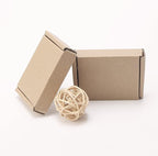 Ellbest 50pcs Packing Boxes 1.5mm Thick Cardboard, 3.4 x 2.6 x 0.7inches Mini Kraft Brown Box for Stationery, Paper Clips, Pins, Mini Ornaments
