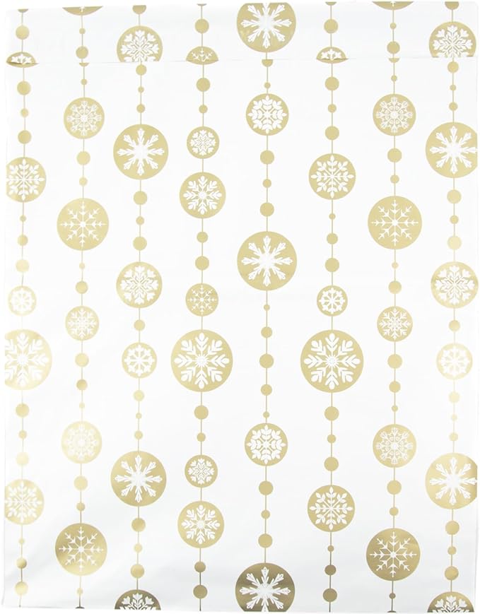 Inspired Mailers - Large Poly Mailers 14.5 x 19-50 Pack - Snowflake Baubles (Gold) - Holiday Shipping Bags - Large Mailing Envelopes - Christmas Shipping Envelopes