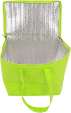Ezek Reusable Insulated Grocery Bags in Green, Stand Upright, Double The Sturdy Zipper, Eco-Friendly Heavy Duty Non-Woven Reinforced Bottom & Handles.