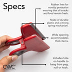 COOK WITH COLOR Bag Clips - Heavy Duty Chip Clip and Refrigerator Magnet Clips for Food Storage with Air Tight Seal Grip, Red, Pack of 4 Large Clips