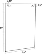 NIUBEE 10 Pack Acrylic Sign Holder 8.5 x 11 inches Clear Wall Mount Frame Bonus , Wall Mount Plastic Sign Holder Perfect for Home, Office, Store, Restaurant- Vertical