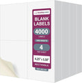 NextDayLabels – 4-1/4" x 5-1/2" Rectangular Sticker Labels for Printer - White Laser/Inkjet Printer Labels Return Address Labels Shipping Label Stickers (1000 Sheets, 4 Per Sheet, 4000 Labels)