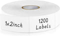 CATIFLIN 1200 Blank Removable Freezer Labels, Waterproof & Oil Resistant Stickers with Perforation Line, Ideal for Food Containers, Jars, and Pantry Organization (1" x 2")