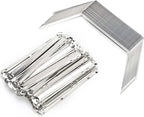 File Fasteners 2 - Hole Iron Clips 50pcs, 80mm Hole Pitch, Durable Metal Paper Prong Fastener - Holds 350 Sheets, Rust, Easy Document Binding