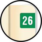 2026 MINI Year Stickers, Green, Compatible with Smead ETS Series, Doctor Stuff 2026 Chart Stickers, USA Made Year Labels for End Tab File Folders, 250/Pack, 1 Package, 1/2" x 1" - Small Labels
