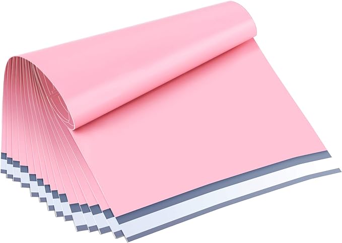 UCGOU Poly Mailers 19x24 Inch Light Pink 100 Pack Extra Large Shipping Bags Strong Thick Mailing Envelopes Self Seal Adhesive Waterproof and Tear Proof Boutique Postal for Clothing Quilt and More
