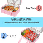 Insulated Casserole Carrier Bag - Large Portable Hot and Cold Food Storage Tote with Handles Thermal Bag for Parties, Picnics, Camping, Travel,Fits 9"x13" Baking Dish, Travel,Pink