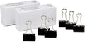 Amazon Basics Binder Paper Clips, Medium Clip (Small Box), 24 Count, 2 Pack of 12, Black