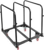 Undercat Steel Panel Truck, Heavy Duty Lumber Drywall Dolly, 1400lbs Platform Truck with 4 Swivel Casters, Flatbed Cart with 3 Side Handrails & Bottom Crossbar for Warehouse, Garage, Home, Black