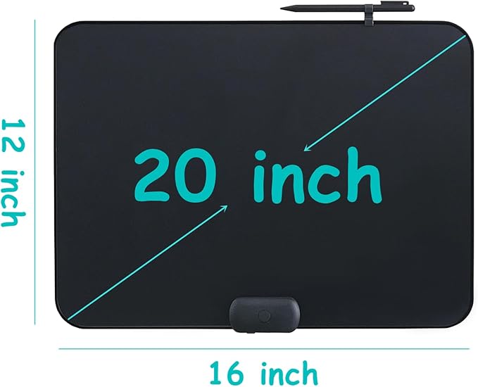 ROYALITA 20-Inch LCD Writing Tablet for Kids & Adults, Large Rechargeable Writing Board Doodle Board for Back to School, Birthday Gift, Built-in Magnets & Instant Erase Note Menu Board for Fridge