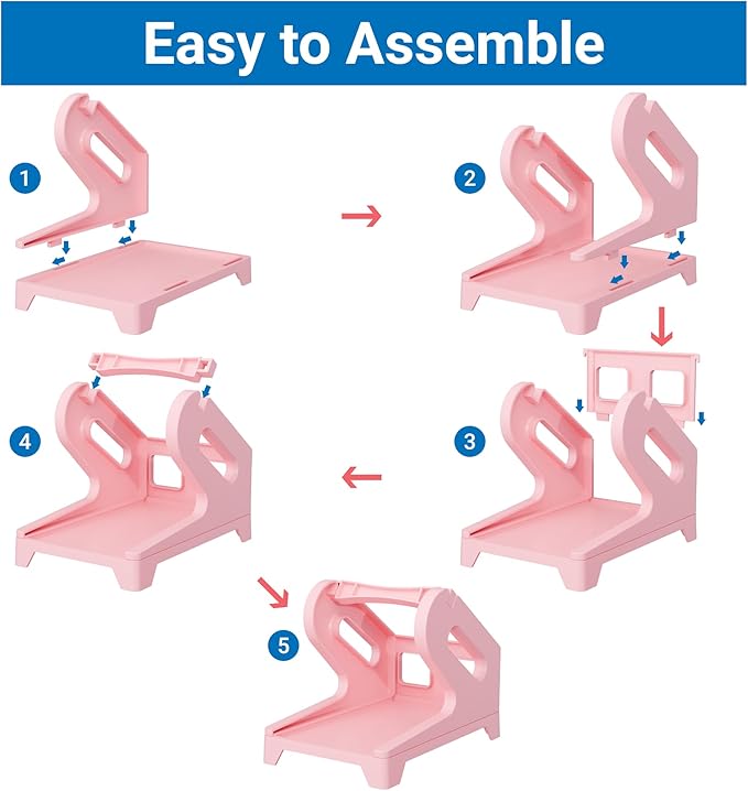 Jiose Label Holder for Thermal Printer - Compatible with 4x6 Rolls and Fan-Fold Thermal Labels - Shiping Label Holder (Pink)