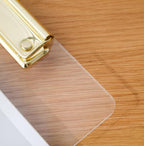 JIARI 4 Pack Clear Acrylic Office Clipboard A4 Letter Size 8.6" x 12.2" (Gold 4 Pack)