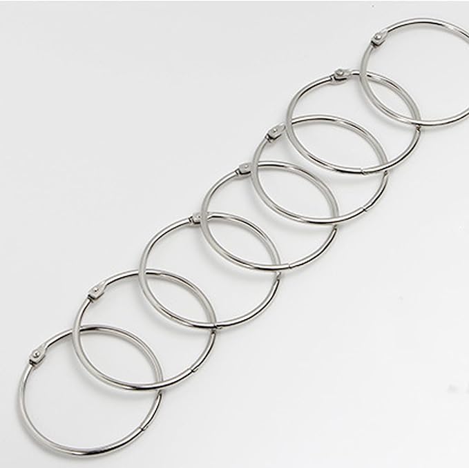 30Pcs Metal Binding Binder Rings Heavy Duty Document Rings for Binders Notebooks Journal School Office Accessories Binder Clips