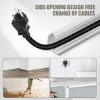 Silicone Wall Wire Hider, Side Open Wire Covers for Cords on Wall, 3.3FT Self-Adhesive Flexible Cord Hider for Mounted TV, Home Office, Cavity 0.63" W x 0.31" H
