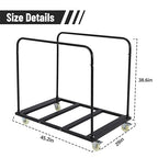Folding Table Cart, 1800 LBS Heavy Duty Table Trolley with 5" Swivel Wheels, Desk Trolley for Garage, Home, Warehouse, Party Event Hotel Furniture 10 Table Capacity