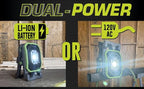 PowerSmith LED Clamp Work Light 3000 Lumen Clip On Rechargeable Light Powered with120V AC or Rechargeable Battery