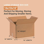 AVIDITI Moving Boxes Medium 16"L x 10"W x 10"H, 25-Pack | Corrugated Cardboard Box for Packing, Shipping and Storage 161010