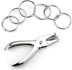 30 Pcs Book Rings 1.5 inch Nickel Plated Steel Binder Circles with Hole Puncher