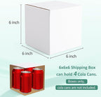Eupako 6x6x6 Cardboard Box Mailers 30 Pack White Cube Corrugated Small Shipping Boxes for Packaging Small Business, Mailing