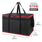 Insulated Food Delivery Bag with Hard Bottom - Extra Stable and Durable Catering Bag, 3XL Thermal Cooler Tote for Hot and Cold Food Transport - Ideal for High-Volume and Restaurant Deliveries