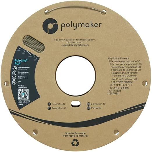 Polymaker PLA Filament, Olive Brown 3D Printing PLA Filament 1.75mm 1kg - PolyLite 3D Printer PLA Filament, Dimensional Accuracy +/- 0.03mm, Compatible with Most 3D Printer, Olive Brown