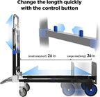 3 in 1 Convertible Hand Truck Dolly Cart with Wheels Collapsible/Folding handtruck Dolly / 2 Straps/Adjustable Height/for Luggages/Cartons/Warehouse/Supermarket/Office / 500 Lbs Load
