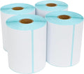 L LIKED 4"x6" Direct Thermal Labels, 1000 PCS White Perforated & Strong Adhesive Shipping Labels, 250 Labels per Roll, for Address Barcode Mailing (4 Rolls)