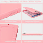 SFLHHDM Clipboard with Pen Holder, Legal Size Nursing Clipboards with Storage, Plastic Clip Boards for Writing, Lightweight Cute Clipboard Storage with Low Profile Clip for Work, Office